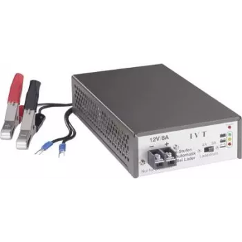 Baterijų įkroviklis IVT 3 pakopų pastovios srovės įkroviklis 12V/24V modelis 900018