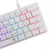 Mechaninė klaviatūra White Shark Nagamaki GK-006211 — kompaktiškas išdėstymas, raudoni mechaniniai jungikliai, baltas korpusas