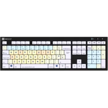 Klaviatūra LogicKeyboard Dyslexie klaviatūra Nero UK, skirta kompiuteriui — UK išdėstymas, disleksijai palankus klavišų dizainas