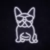 Neoninė šviesa MANTA Manta SNL66WH French Bulldog White – dekoratyvinis LED neoninis ženklas, prancūzų buldogo formos