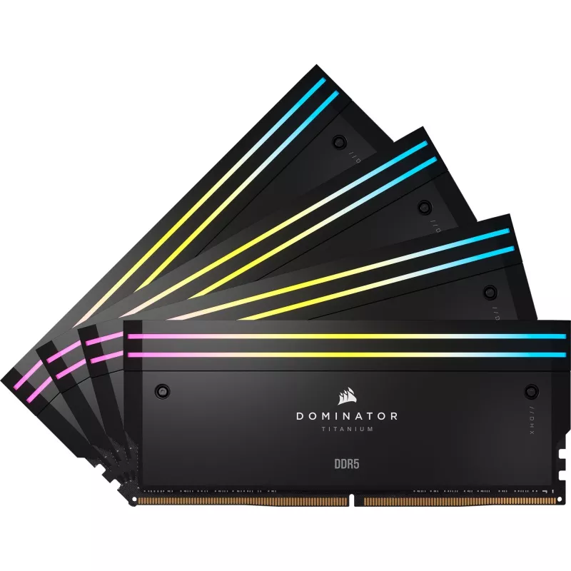 DIMM 64 GB DDR5-6400 (4x 16 GB) Quad-Kit, atmintinė juoda, CMP64GX5M4B6400C32, Dominator Titanium, INTEL XMP