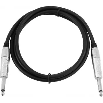 Mono 6.3 mm kabelis Omnitronic 1.5 m — 6.3mm TS (mono) instrumento/linijos kabelis, juodas