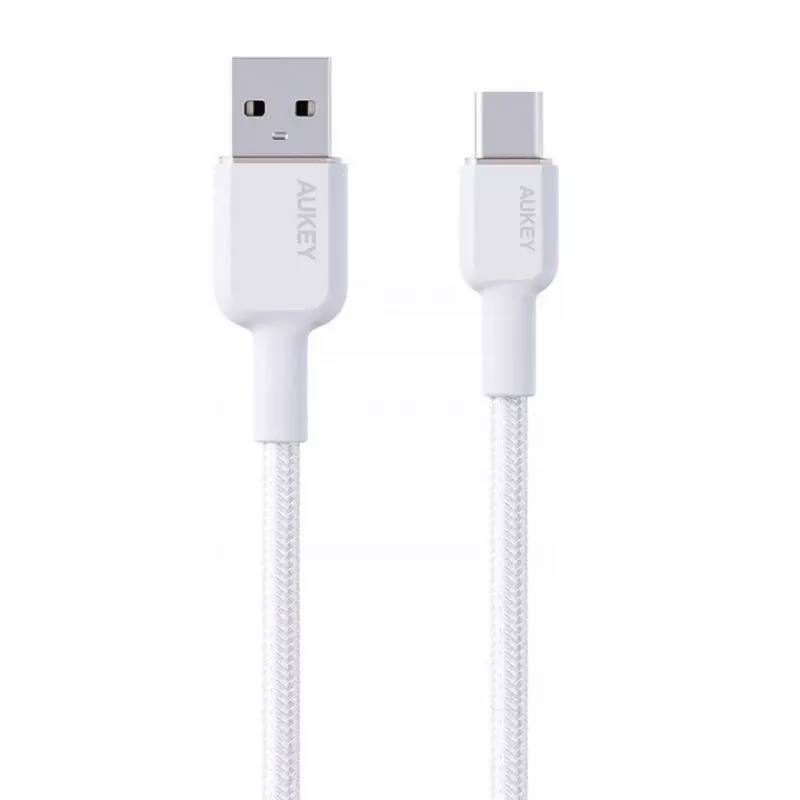 AUKEY CB-NAC1 White Nylon kabelis USB C - USB A