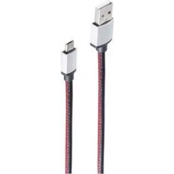 USB laidas ShiverPeaks BS14-50096 0,9 m USB A Micro-USB B raudonas