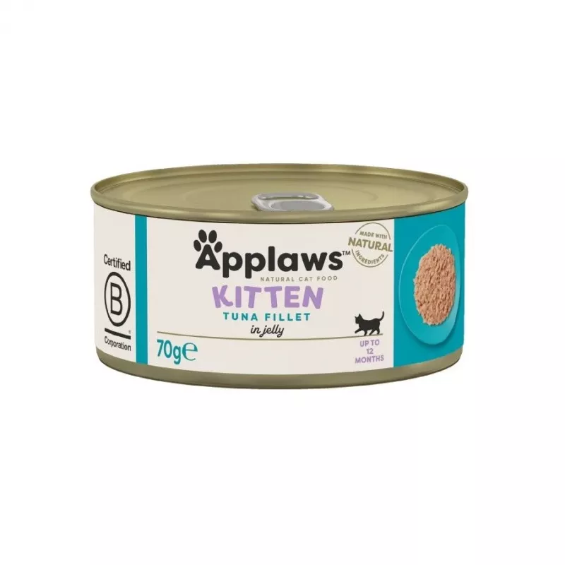 Šlapias kačių ėdalas Applaws Tuna 70 g skardinė — 13 % baltymų, 1,7 % riebalų, 82 % drėgmės