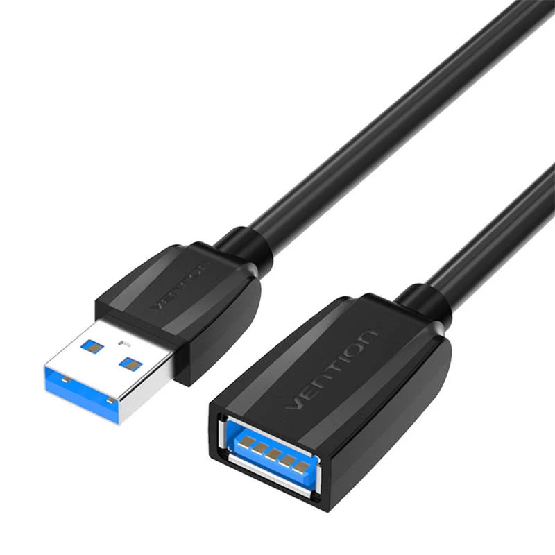 USB 3.0 ilginamasis laidas Vention VAS-A45-B300 3 m, juodas, USB-A kištukas į USB-A lizdą
