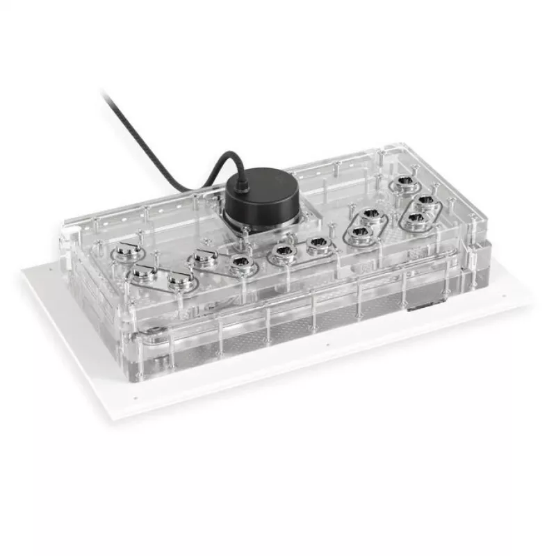 Alphacool Distroplate Apex Dark Base Pro 901 RGB Support — paskirstymo plokštė kompiuterio vandens aušinimui, modelis 14658