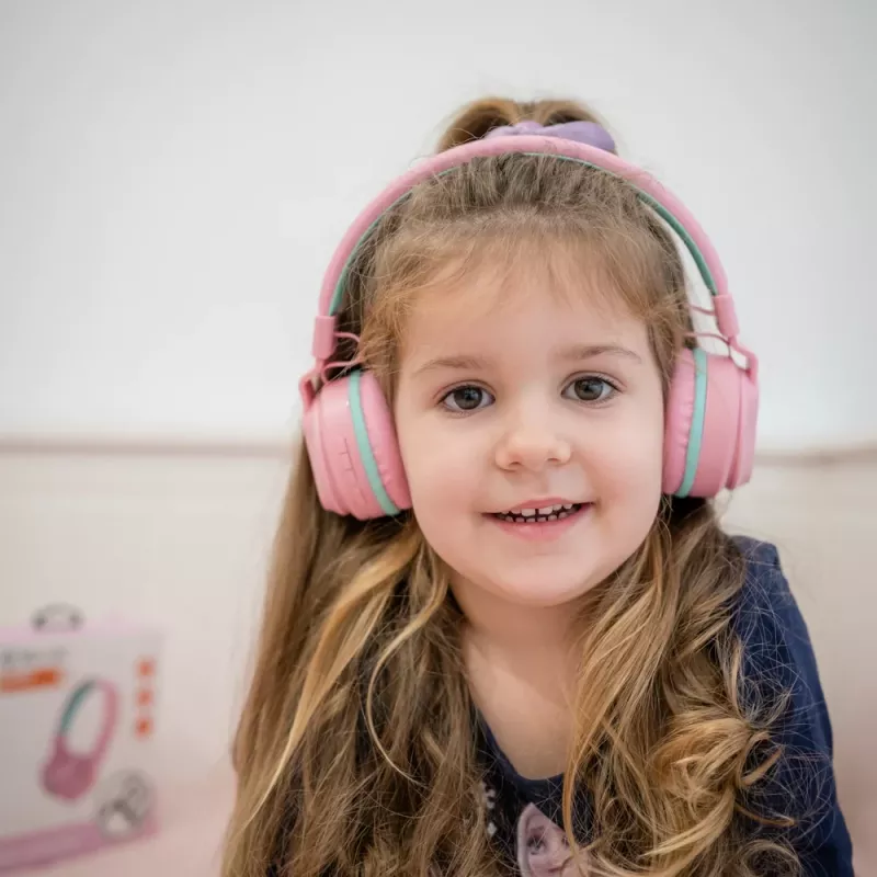Ausinės Tellur Buddy Bluetooth ant ausies rožinės