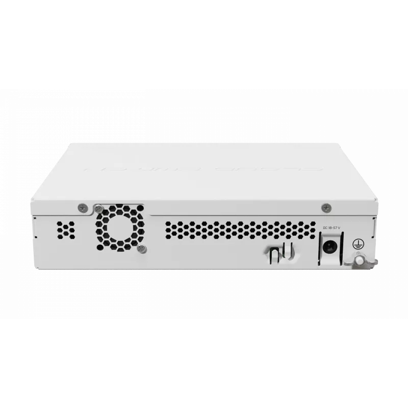 Valdomas L3 tinklo komutatorius MikroTik CRS310-1G-5S-4S+IN — 1U, 1x Gigabit, 5x SFP, 4x SFP+, 10G, DC/PoE 18–57V, 20W maks.