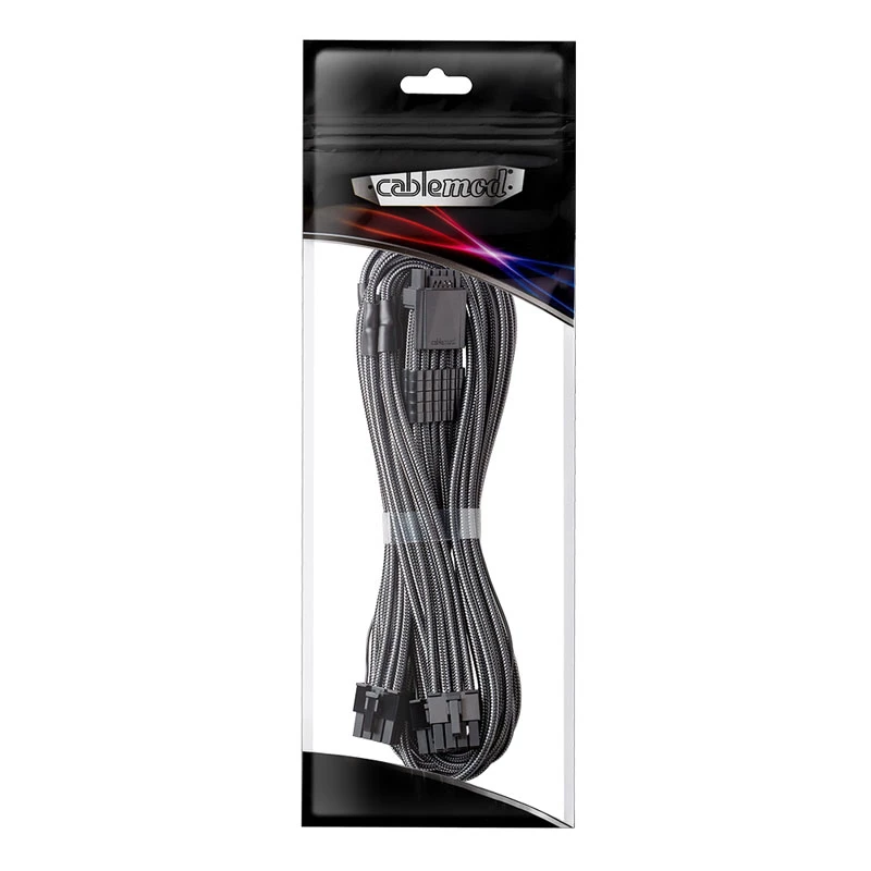 CableMod C-Series Pro ModMesh Sleeved 12VHPWR PCI-e kabelis, skirtas Corsair (anglies, 16 kontaktų į tris 8 kontaktų, 600 mm)