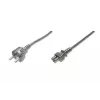 Assmann maitinimo laidas. Schuko - C5 tėvas/motina. 1,2 m. H05VV-F3G 0,75 mm². juoda (AK-440115-012-S)