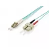 Equip LC/SC optinio pluošto jungiamasis kabelis, OM3, 2.0m, 2 m, OM3, LC, SC