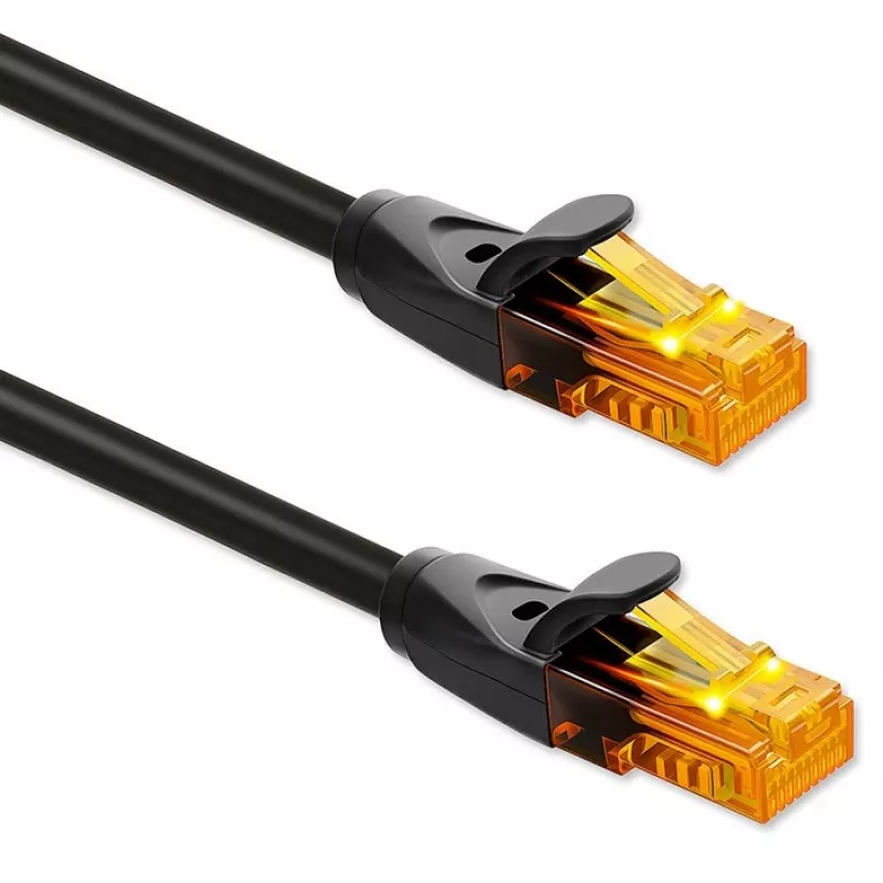 Ethernet komutacinis kabelis QOLTEC UTP Cat6 10 m, 2×RJ45, juodas