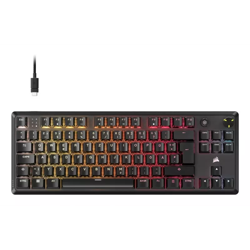 Klaviatūra CORSAIR Tas K70 Core TKL USB RGB LED juoda