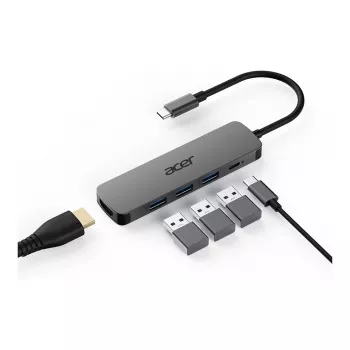 Acer 5‑in‑1 Type‑C Dongle HP.DSCAB.021 su HDMI, USB 3.0 ir 100 W energijos tiekimu