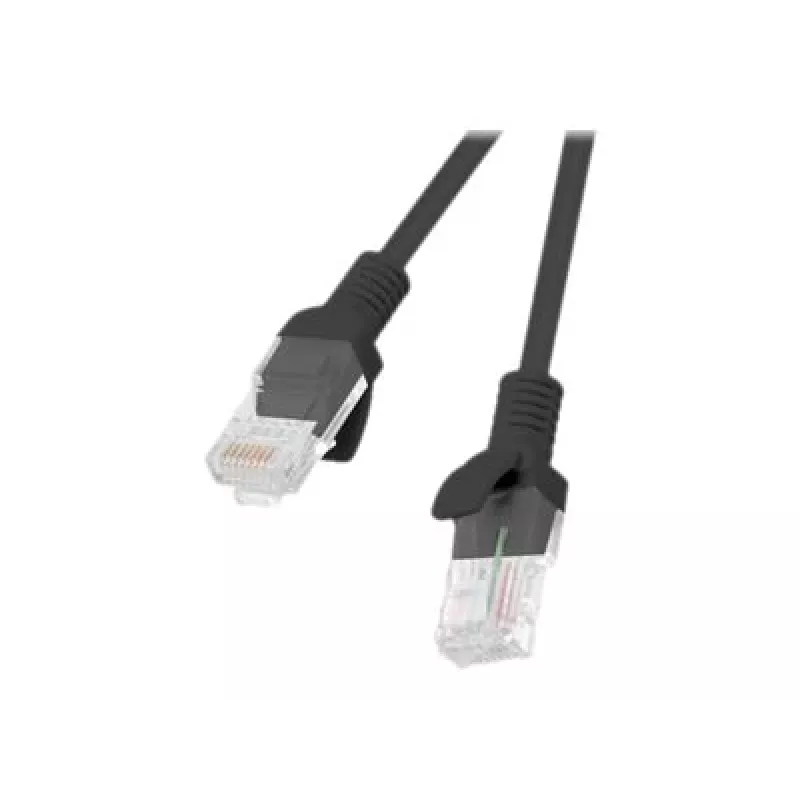 LANBERG tinklo kabelis Cat6 U/UTP RJ-45 į RJ-45, 5 m, juodas, CCA laidininkai, 250 MHz, 26 AWG