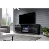 TV spintelė cama meble QIU 160 — MDF juodas blizgesys, 1600×420×570 mm