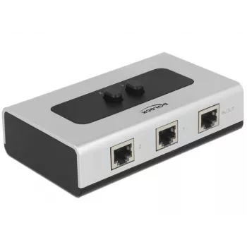 Hub DeLOCK 87673 1000 Mbit/s juoda pilka