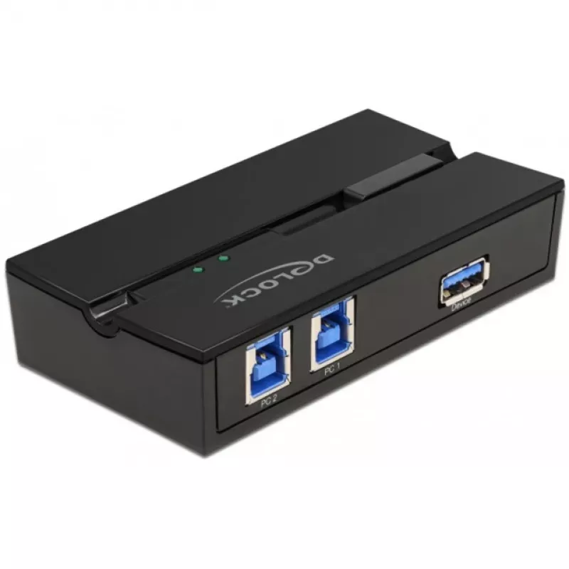 DeLOCK 11495 kompiuterio duomenų perjungiklis 5 Gbit/s Juodas Plastikinis