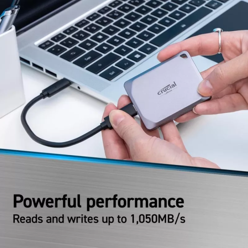 Crucial X9 Pro 4TB išorinis USB 3.2 Gen2 Type-C nešiojamasis SSD