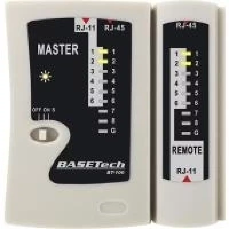 Basetech kabelių testeris BT-100 BT-100 tinkamas RJ-45, RJ-11