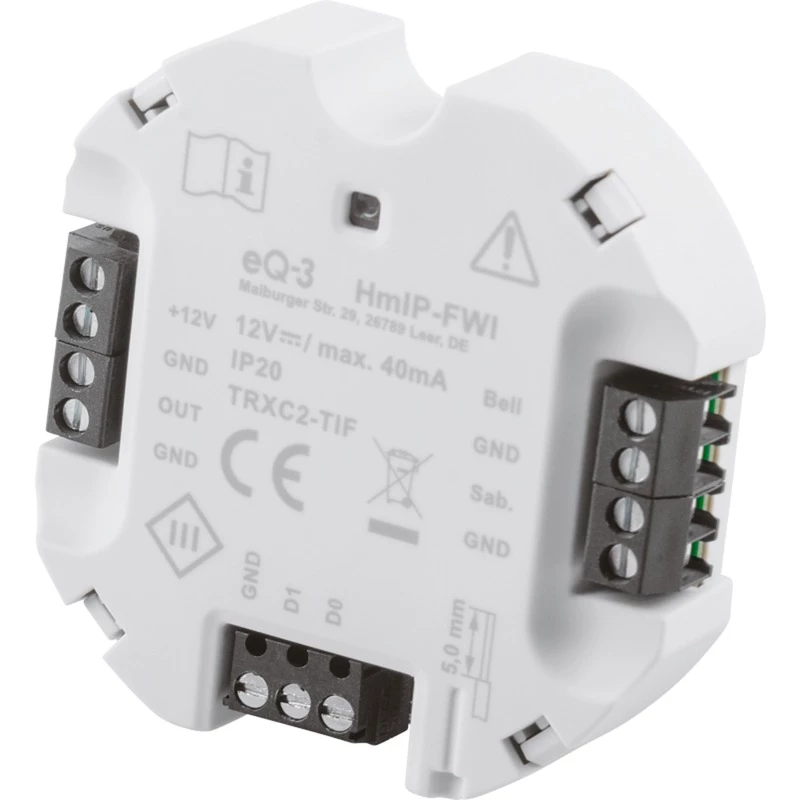 Homematic IP HMIP-FWI išmaniojo namų imtuvo laidinis baltas 868 MHz