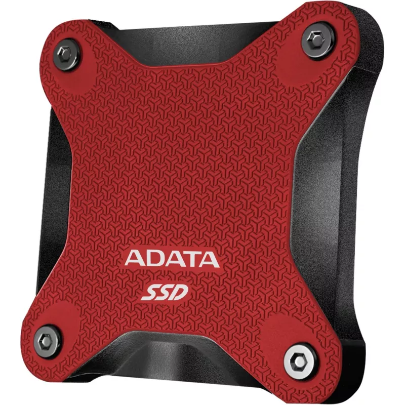 Išorinis SSD ADATA SD620 1 TB, nešiojamas USB 3.2 Gen 2 (Micro-USB B), skaitymo greitis 520 MB/s, rašymo greitis 460 MB/s, atsparus smūgiams, raudonas