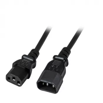 EFB-Elektronik IEC maitinimo ilginimo kabelis C14 180° - C13 180°, juodas, 1,0 m, 3 x 0,75 mm² Gamintojas: EFB Elektronik (EK503.1)
