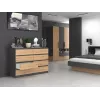 Komoda top e shop M8 140 ANT/ART — 8 stalčiai, antracito/ąžuolo, 1380×400×970 mm, medžio drožlių plokštė