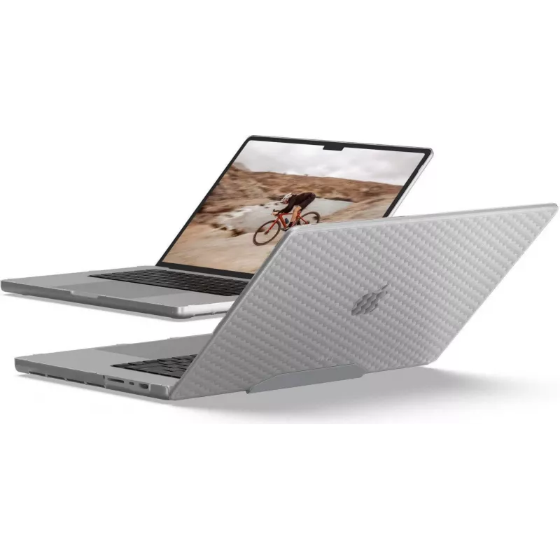 “UAG Essential Armor”, skirtas “MacBook Pro 16” (M1/M2/M3 MAX & PRO/M4/M4 MAX & PRO) (2021–2024 m.), permatomas