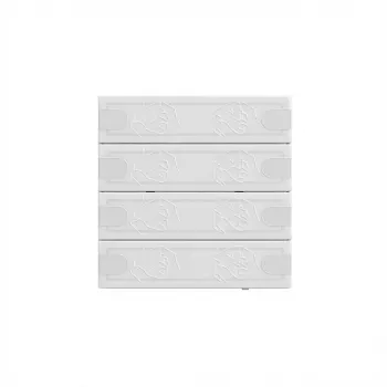 Ant sienos montuojamas KNX jutiklinis daviklis Gira Tastsensor 4 Komfort TS4 ws 5004003, 4 mygtukų, baltas