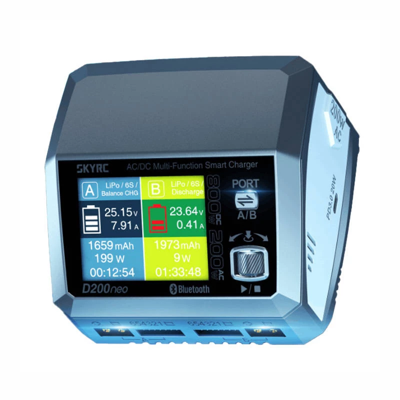 Baterijų įkroviklis SkyRC D200 neo AC DC LiPo Li-Ion LiFePO4 35A