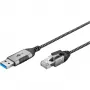 Goobay Ethernet laidas USB-A 3.0 į RJ45 plonas 2 m - jungia maršrutizatorių, modemą ar (74395)