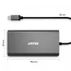 UNITEK uHUB O8+ laidinis USB 3.2 Gen 1 Type-C pilkas 100W Power Delivery