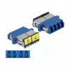 Optinis skaidulų adapteris DeLOCK 86903 LC Quad lizdas į LC Quad lizdą vienmodis mėlynas