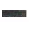 Klaviatūra IBOX AURORA K-6 — pilno dydžio QWERTY, RF belaidė + Bluetooth, RGB apšvietimas, mechaniniai žemo profilio klavišai, juoda