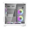 Darflash FT350 kompiuterio korpusas + 5 aRGB ventiliatoriai (baltas)
