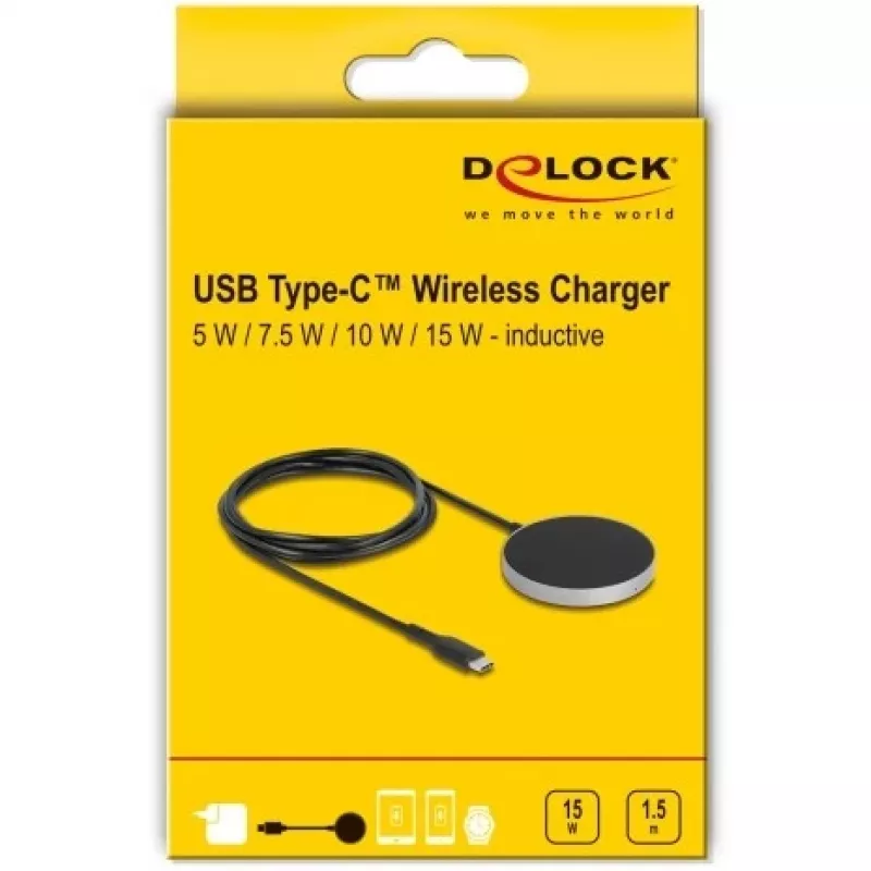 Belaidis įkroviklis DeLOCK 66467 5W 7,5W 10W 15W indukcinis įkrovimo kilimėlis