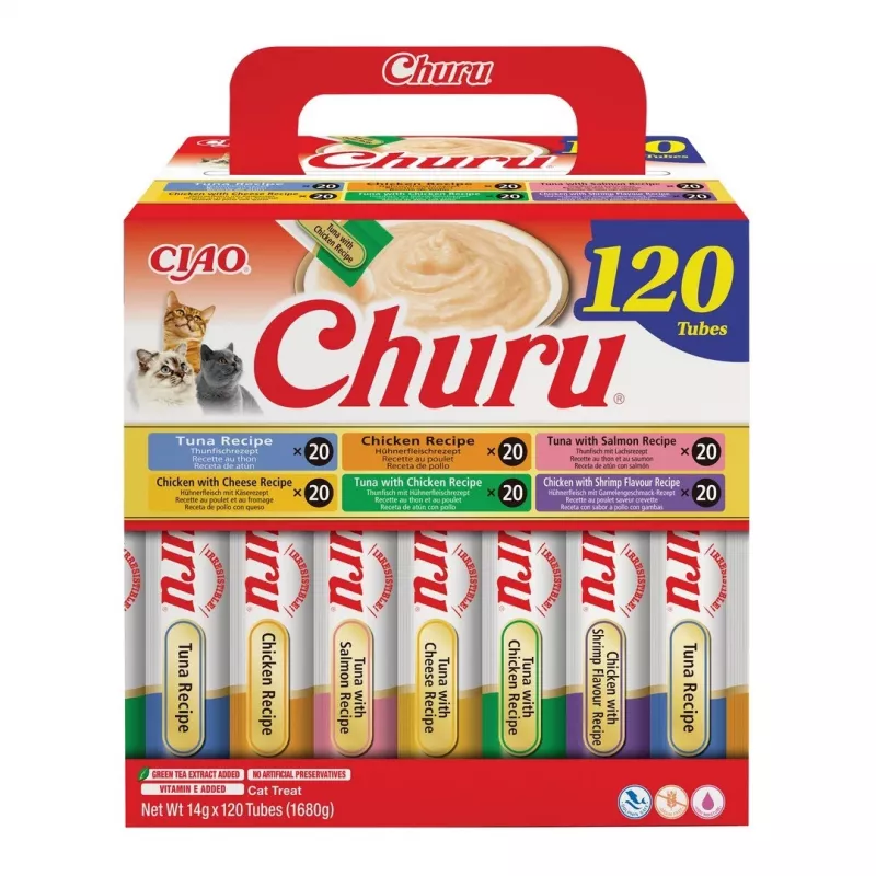 INABA Churu Tunas ir vištienos mišinys – skanėstai katėms – 120x14 g