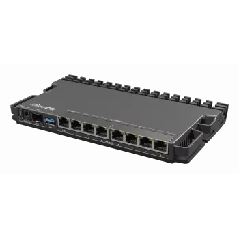 Laidinis maršrutizatorius MikroTik RB5009UPR+S+IN — 8x RJ-45 PoE prievadai, 2,5GbE, SFP+ lizdas, RouterOS