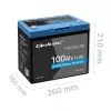 LiFePO4 baterija QOLTEC 12,8 V 100 Ah su Bluetooth — 12,8 V 100 Ah