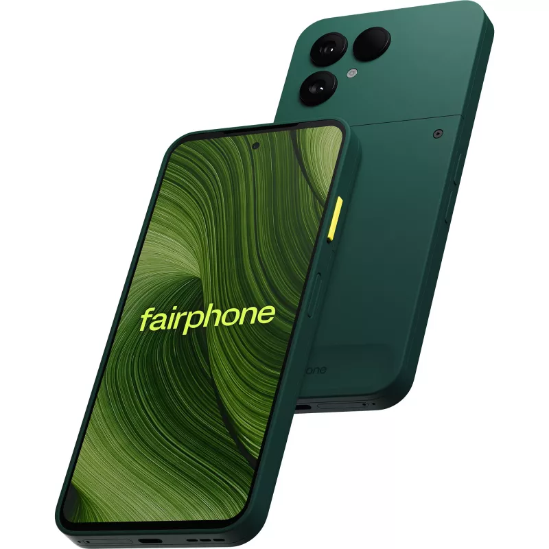 „Fairphone The“ (6 karta) 16 cm (6,31 inch) dviejų SIM kortelių „Android 15“ 5G USB Type-C 8 GB 256 GB 4415 mAh žalia