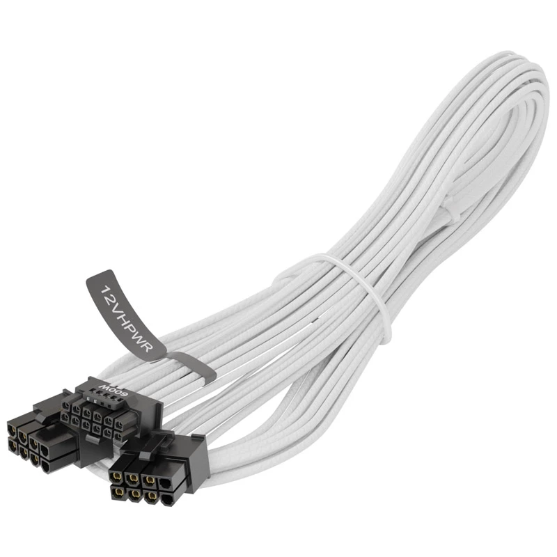 Seasonic 12VHPWR PCIe adapterio kabelis - (Balta, 0,75 metro)(SS2X8P-12VHPWR-600/Balta)