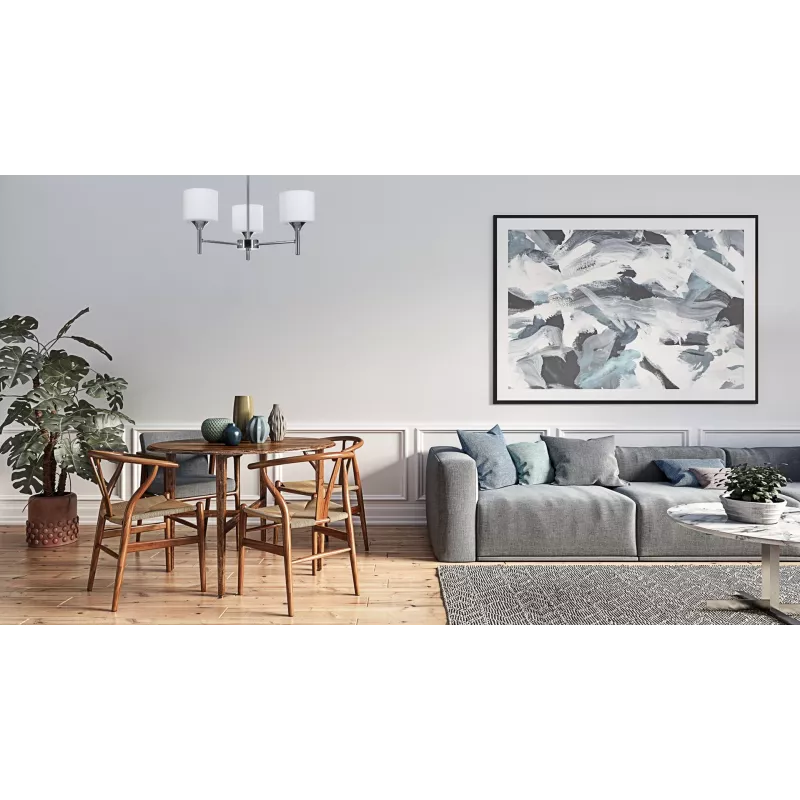 Activejet Classic sietynas-pakabinamas lubinis šviestuvas MIRA chromo, trigubas 3xE27, svetainei
