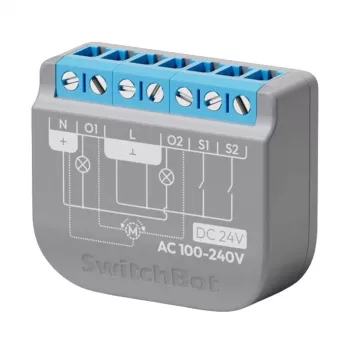 Relės jungiklis SwitchBot Relay Switch 2PM dviejų kanalų W5502320 – dviejų kanalų relė išmaniajam valdymui