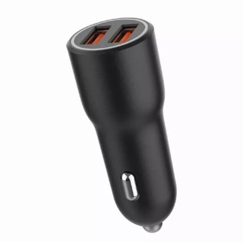 Automobilinis išmaniojo telefono įkroviklis Gembird TA-UC-A2QC36-CAR-01, 36 W, 12–24 V, cigarečių degiklis, juodas