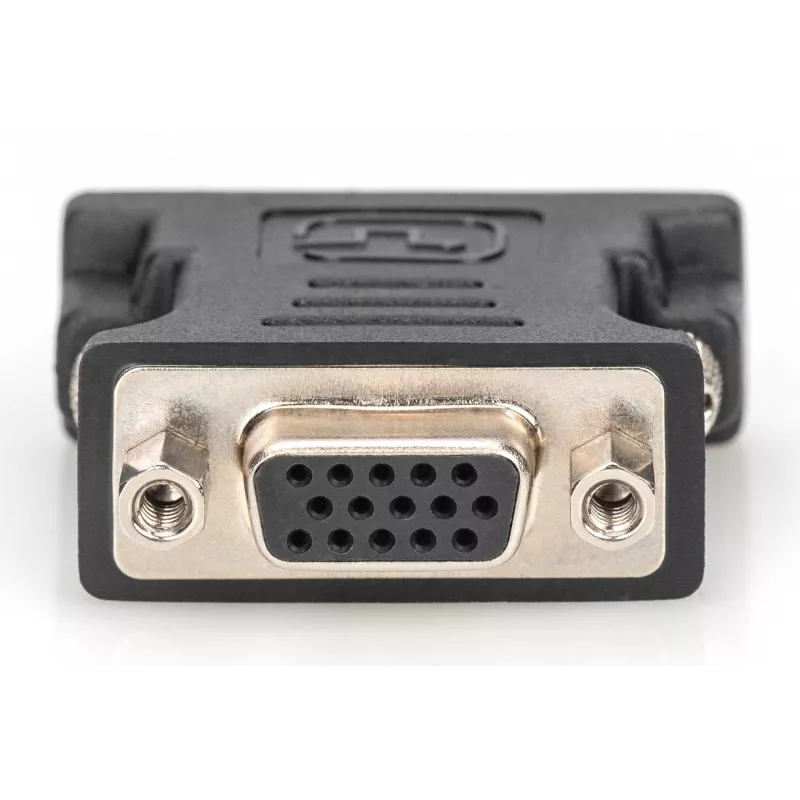 Assmann DVI adapteris. DVI(24+5) - HD15 M/F. DVI-I dviejų kanalų. bl (AK-320504-000-S)