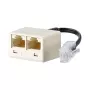 METZ CONNECT UAE - Tinklo adapteris - RJ-45 (mot.) į RJ-45 (vyr.) - 10 cm - Perlų balta (130607440101-E)