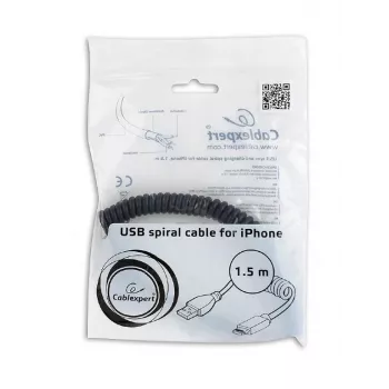 Lightning laidas Gembird CC-LMAM-1.5M — 1,5 m, Lightning į USB-A, juodas