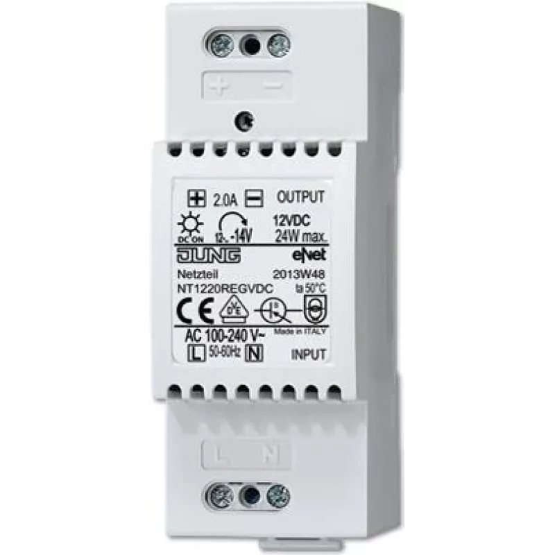 JUNG NT 1220 REG VDC - 100 - 240 V - 50/60 Hz - 2 A - Balta - 36 mm